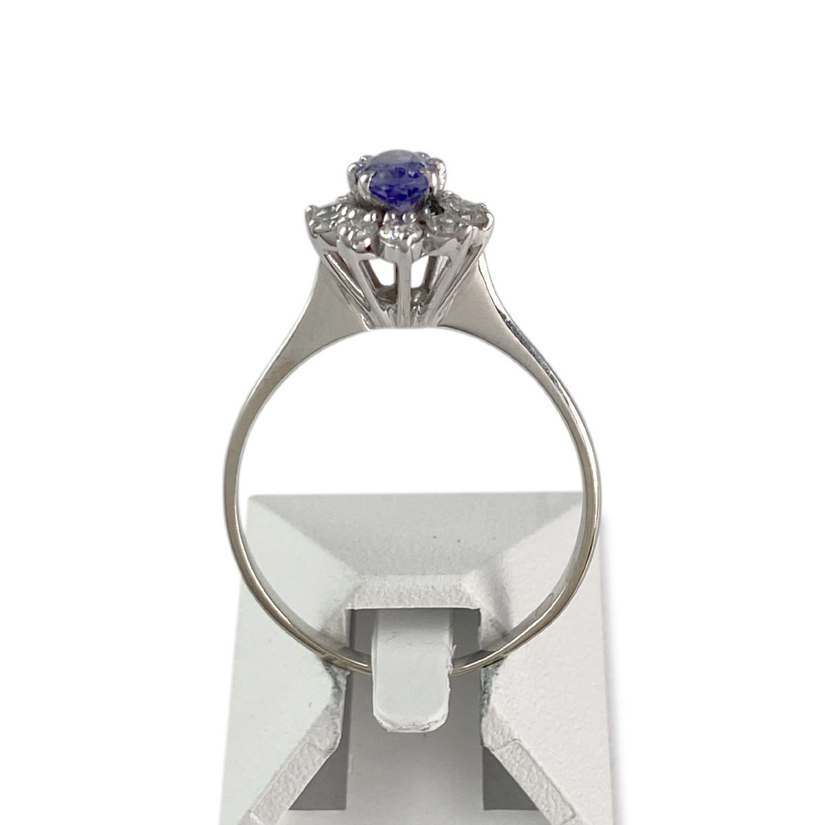Bague d'occasion or 750 jaune diamants saphir - vue 3