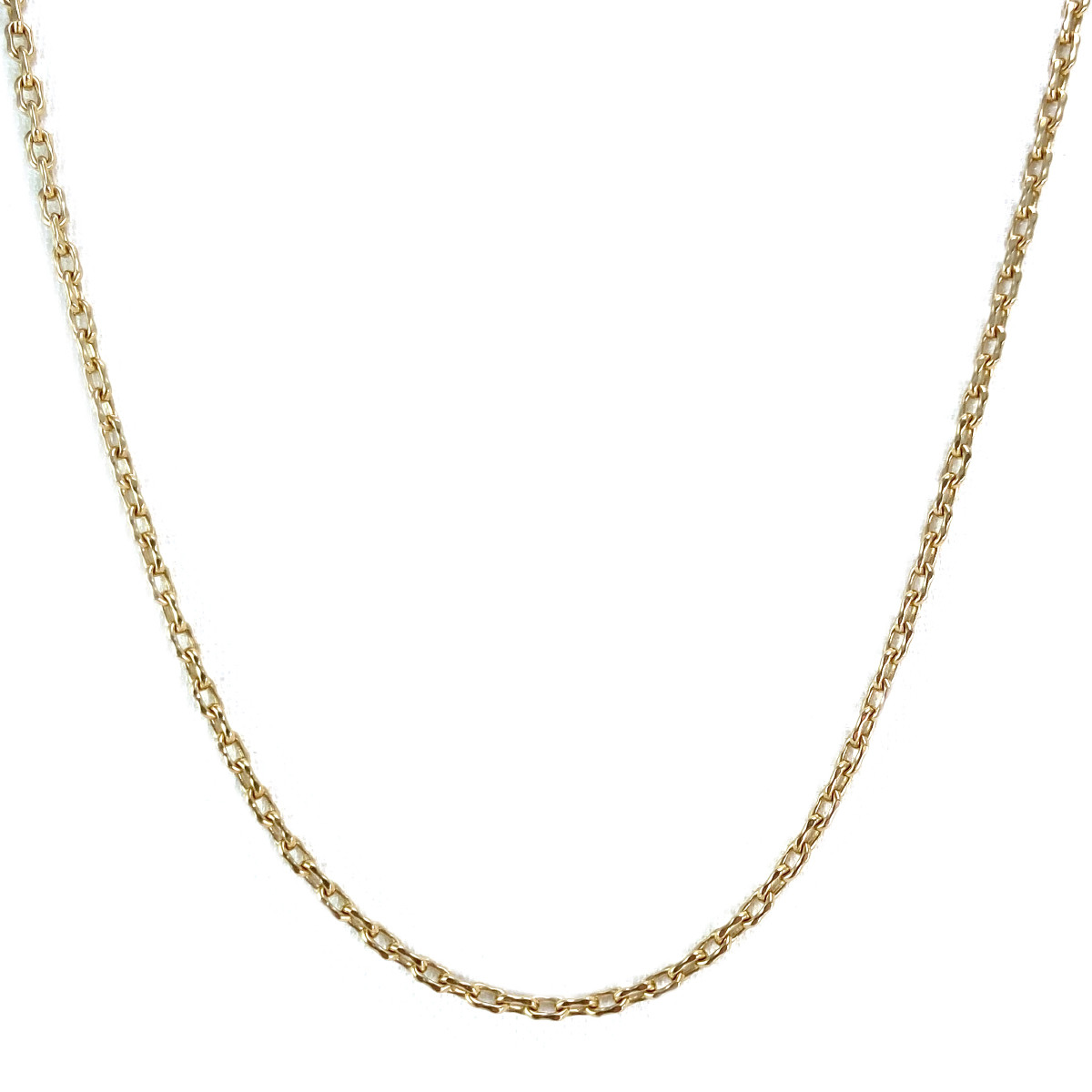 Chaine d'occasion or 750 jaune maille forçat 60 cm