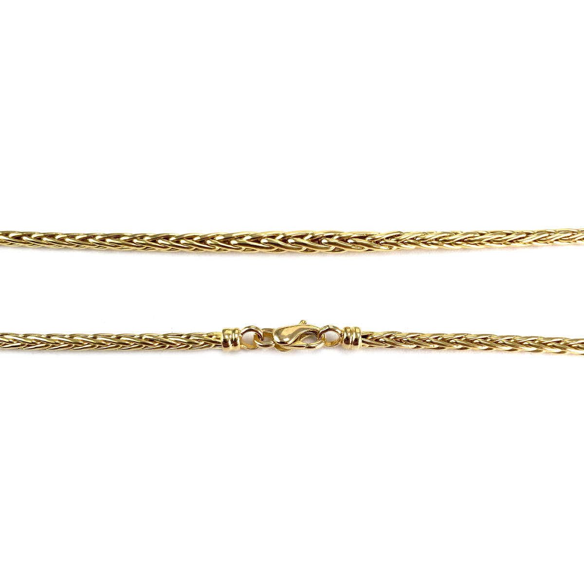 Collier d'occasion or 750 jaune maille palmier 42 cm - vue 3
