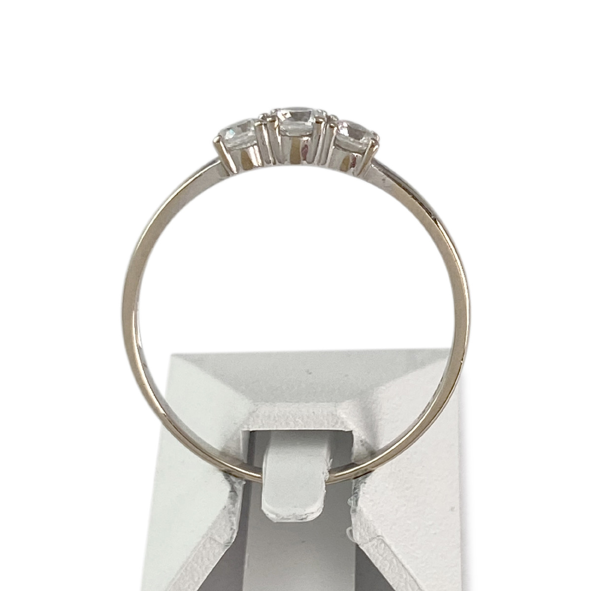 Bague d'occasion or 375 blanc zirconias - vue 3