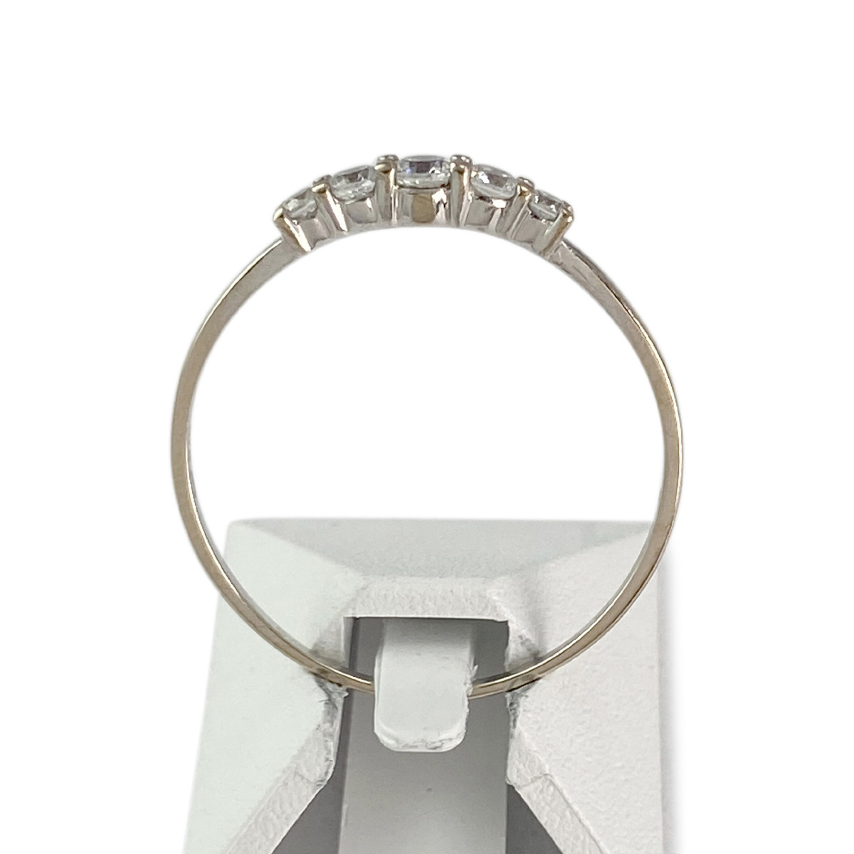 Bague d'occasion or 375 blanc zirconias - vue 3