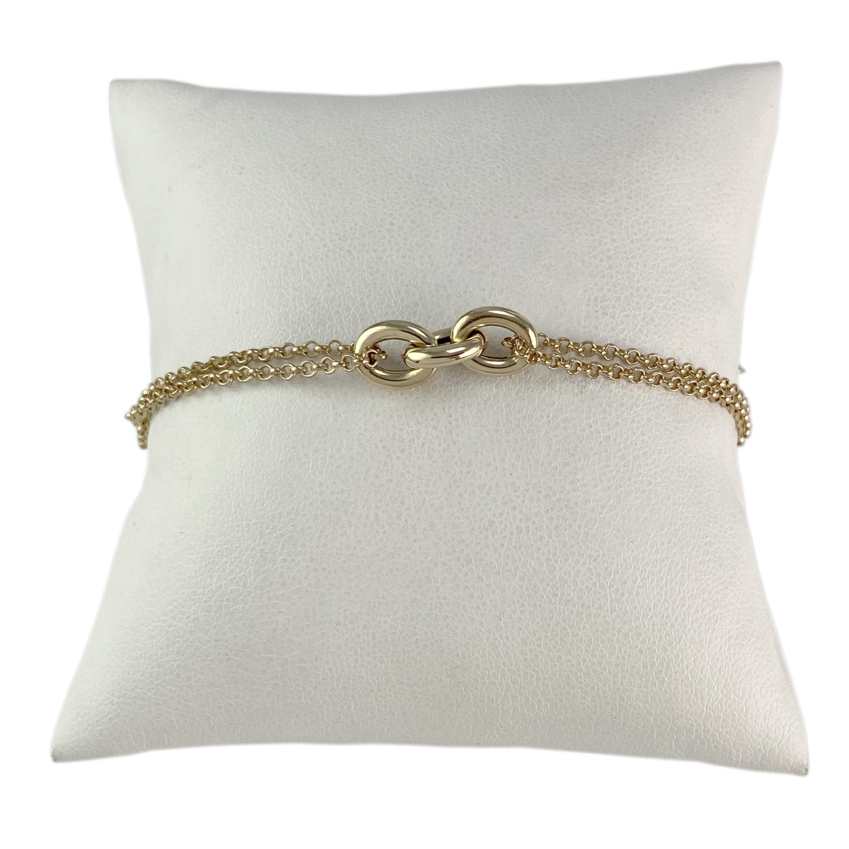 Bracelet d'occasion or 375 jaune maille jaseron 19 cm