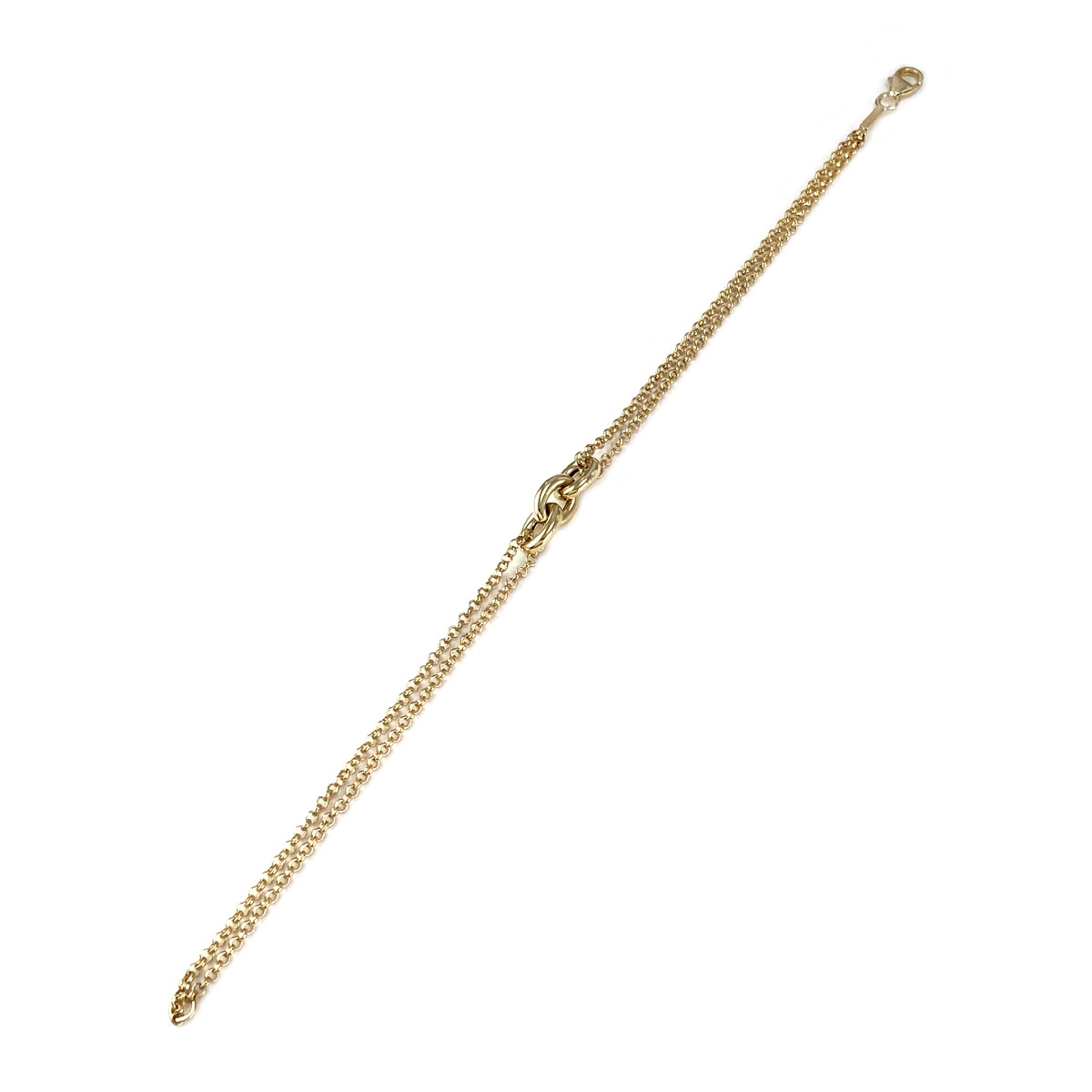 Bracelet d'occasion or 375 jaune maille jaseron 19 cm - vue 2