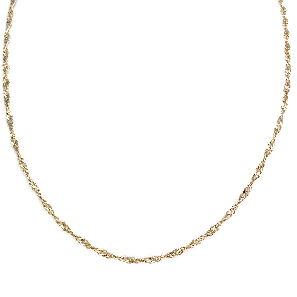 Collier d'occasion or 375 jaune maille torsadée 46 cm