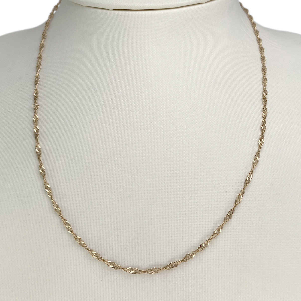 Collier d'occasion or 375 jaune maille torsadée 46 cm - vue 2