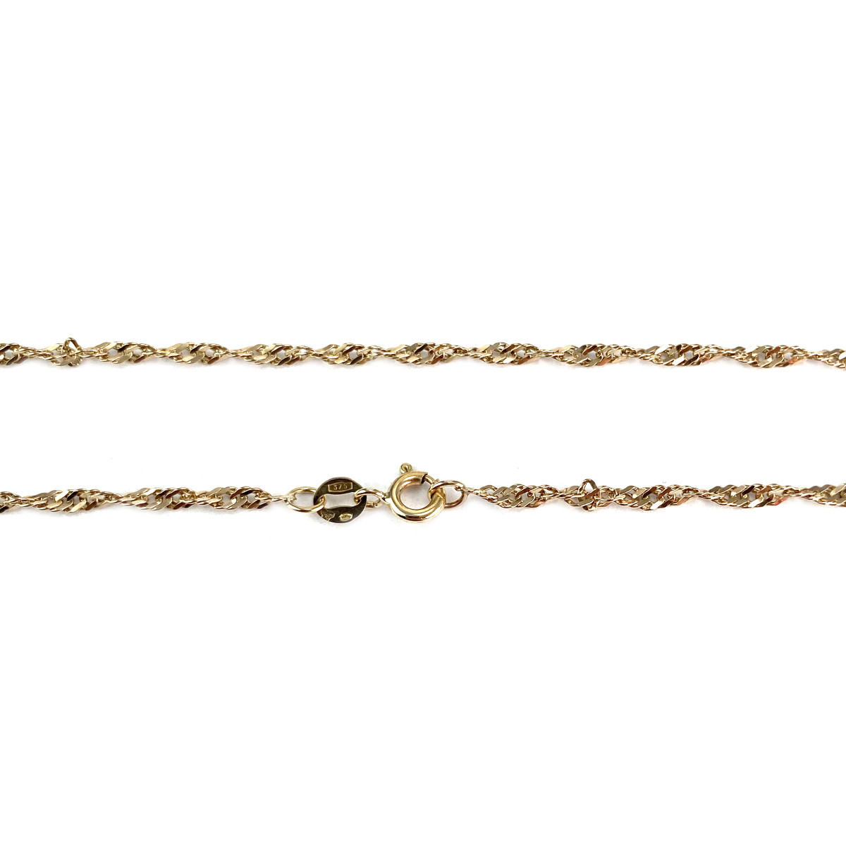 Collier d'occasion or 375 jaune maille torsadée 46 cm - vue 3