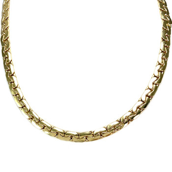 Chaîne d'occasion or 750 jaune maille haricot 44,5 cm