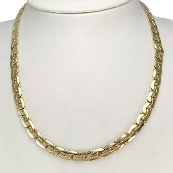 Chaîne d'occasion or 750 jaune maille haricot 44,5 cm