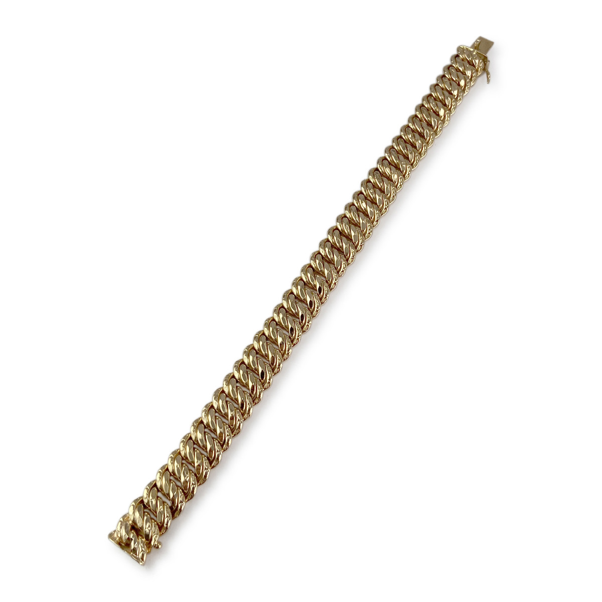 Bracelet d'occasion or 750 jaune maille américaine 19 cm - vue 2