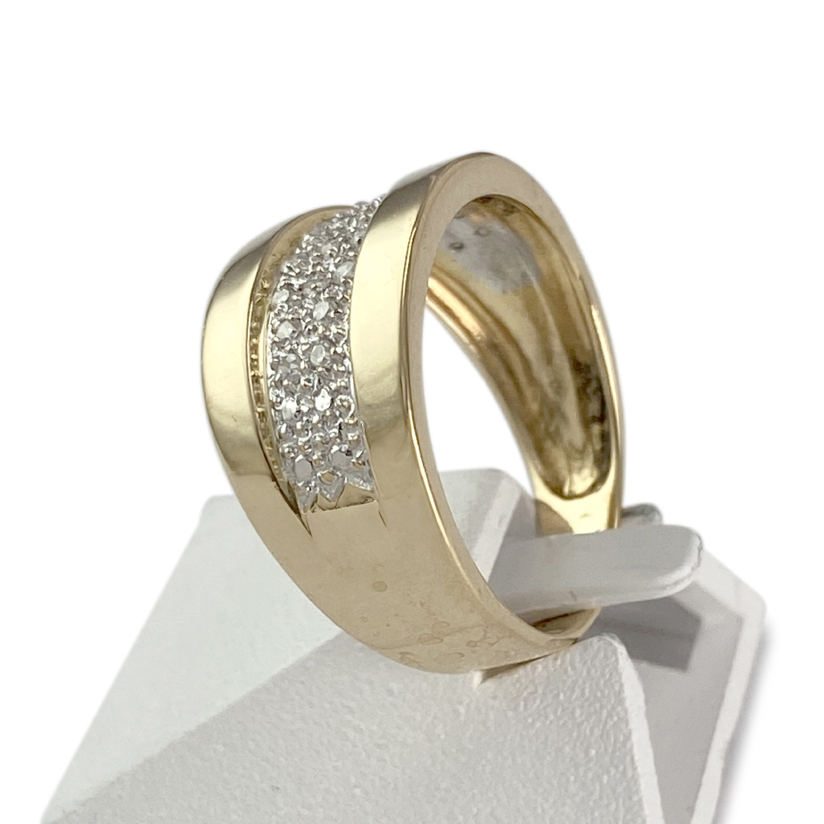 Bague d'occasion 2 ors 750 diamants - vue 2