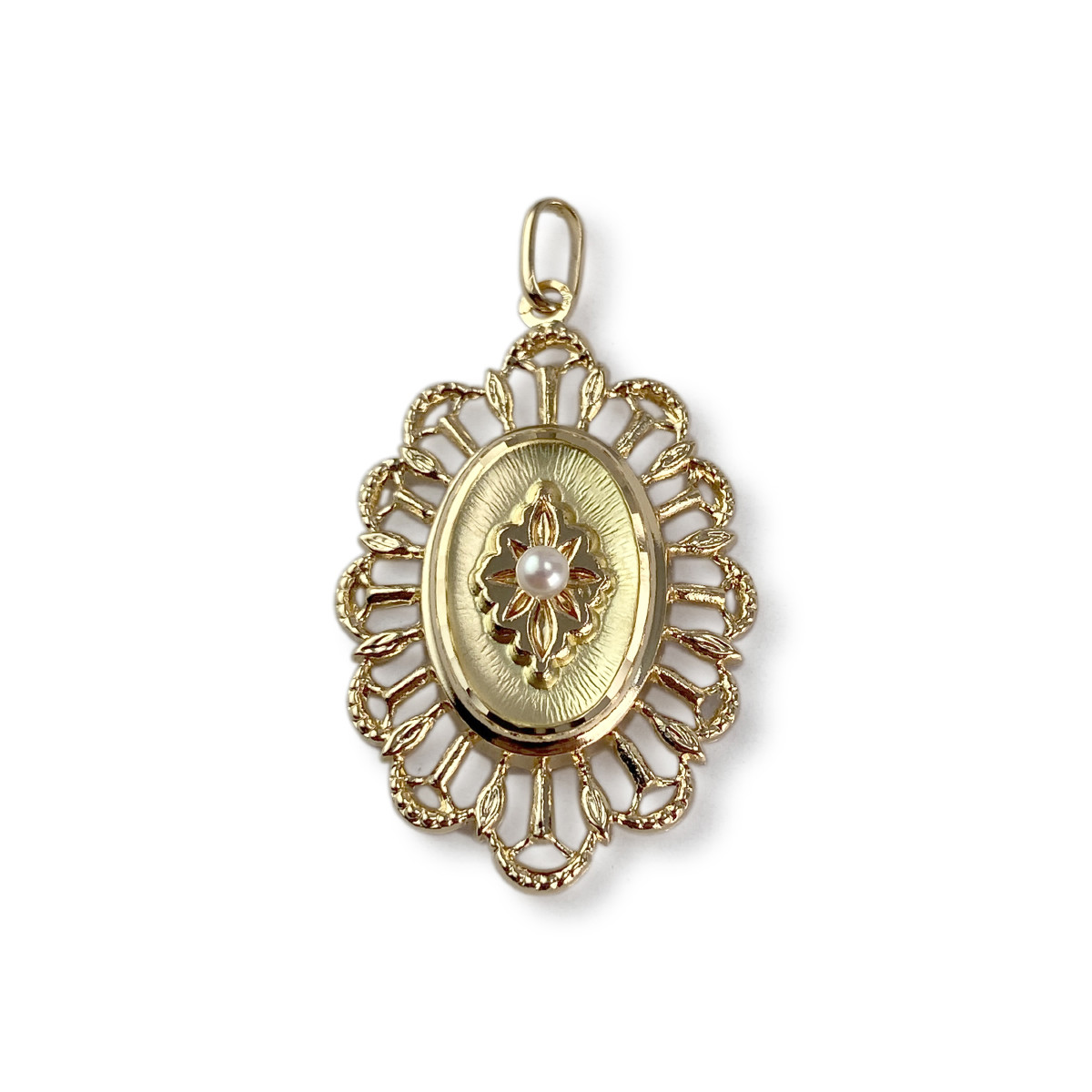 Pendentif d'occasion or 750 jaune perle de culture