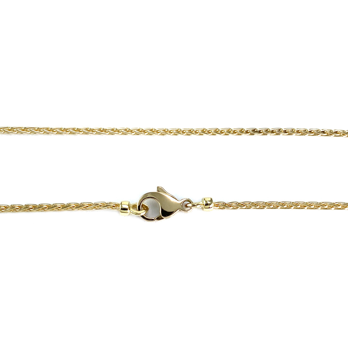 Collier d'occasion or 750 jaune maille palmier diamant 40 cm - vue 3