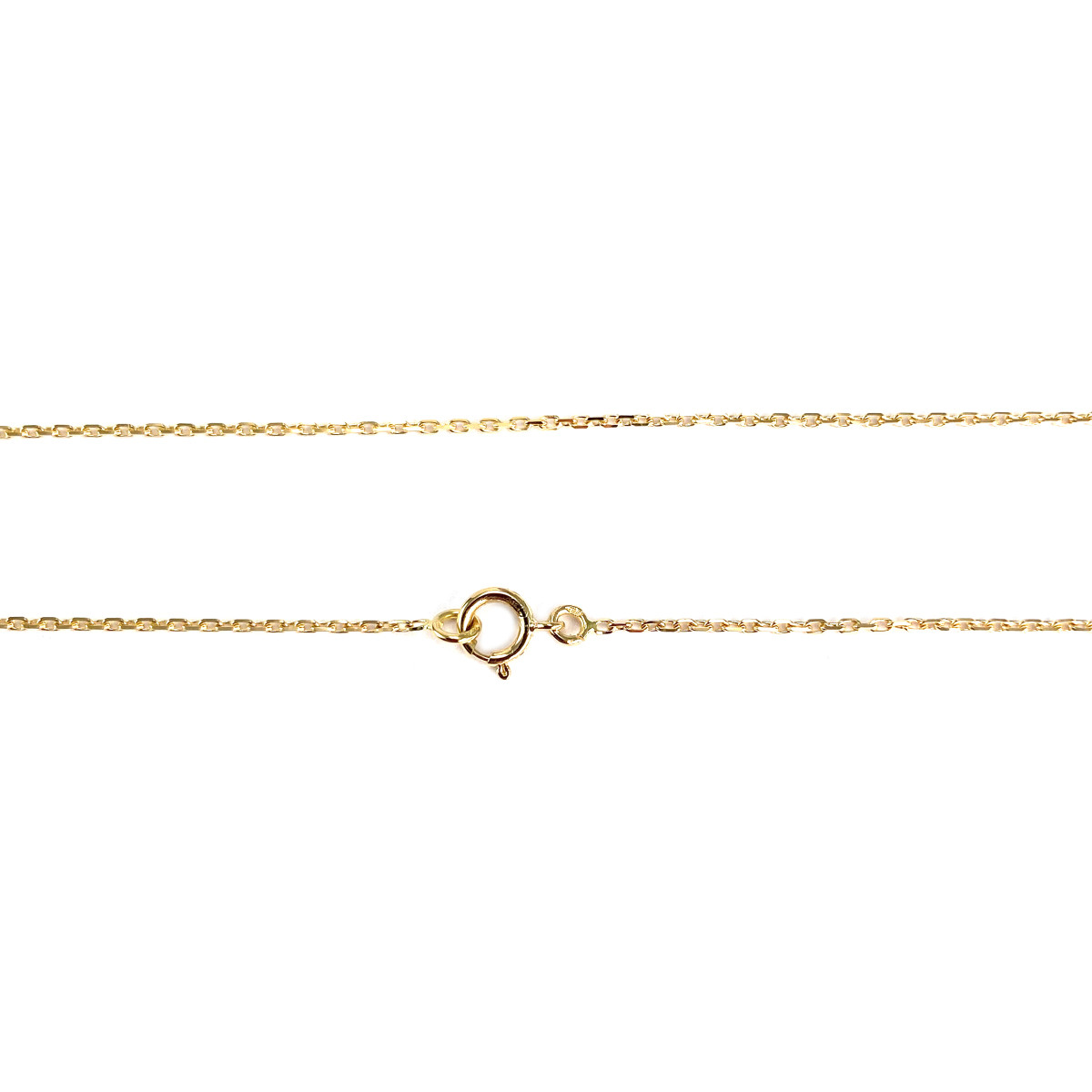 Collier d'occasion or 750 jaune maille forçat saphirs zirconias 40,5 cm - vue 3