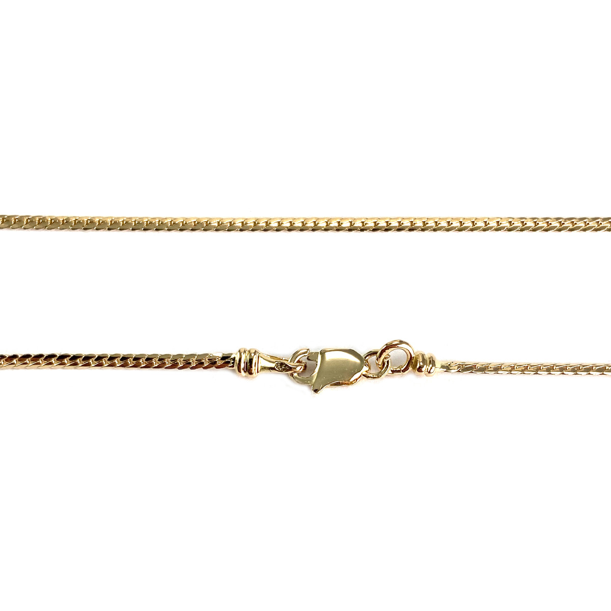 Collier d'occasion or 750 jaune maille anglaise perles de cultures saphir 42 cm - vue 3