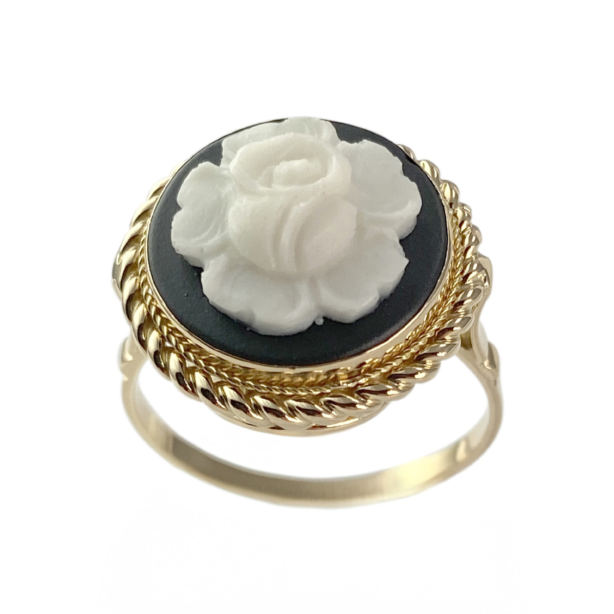Bague d'occasion or 750 jaune camée