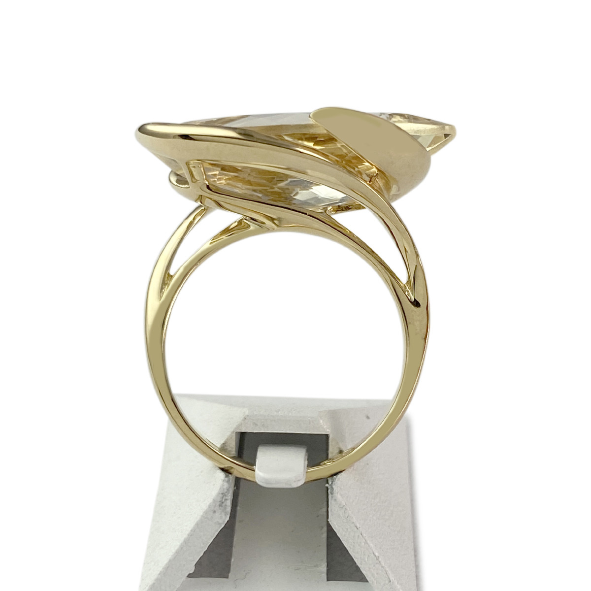 Bague d'occasion or 750 jaune citrine - vue 3