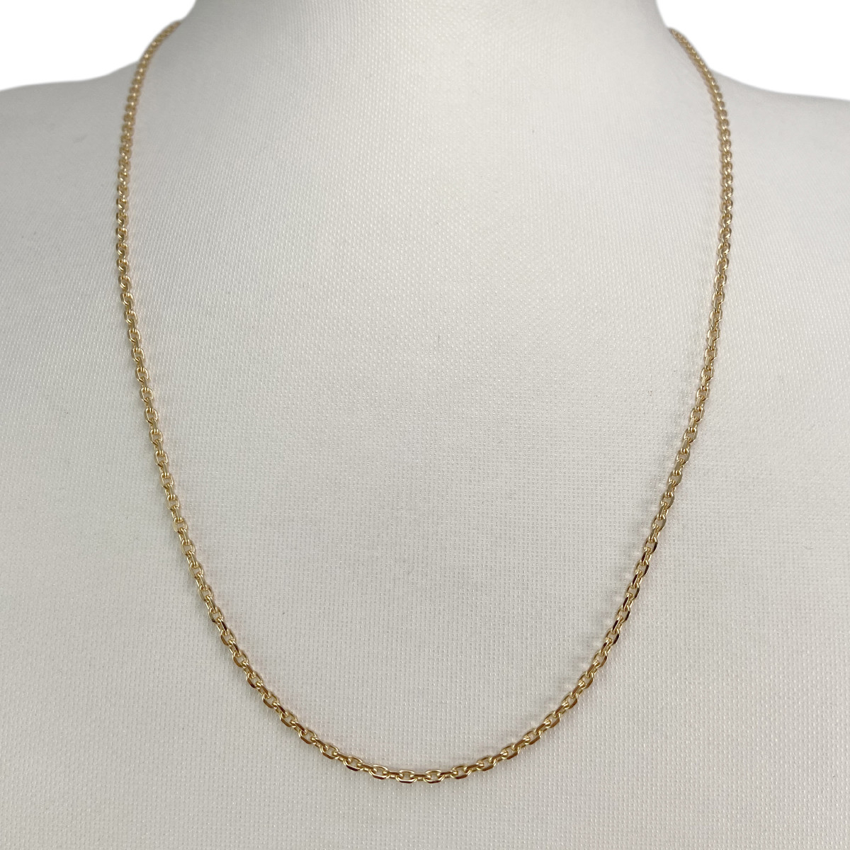 Chaine d'occasion or 750 jaune maille forçat 50 cm - vue 2