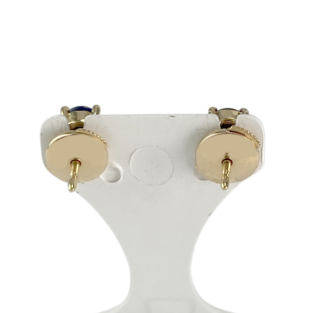 Boucles d'oreilles d'occasion or 750 jaune saphirs - vue 3