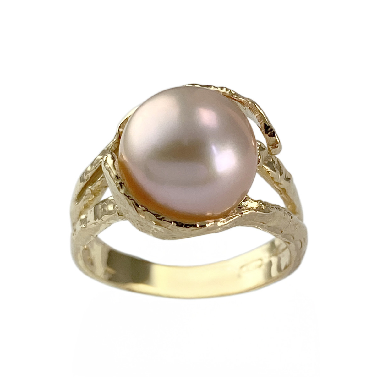Bague d'occasion or 750 jaune perle de culture