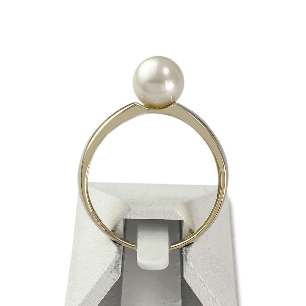 Bague d'occasion or 375 jaune et rhodié perle de culture - vue 3