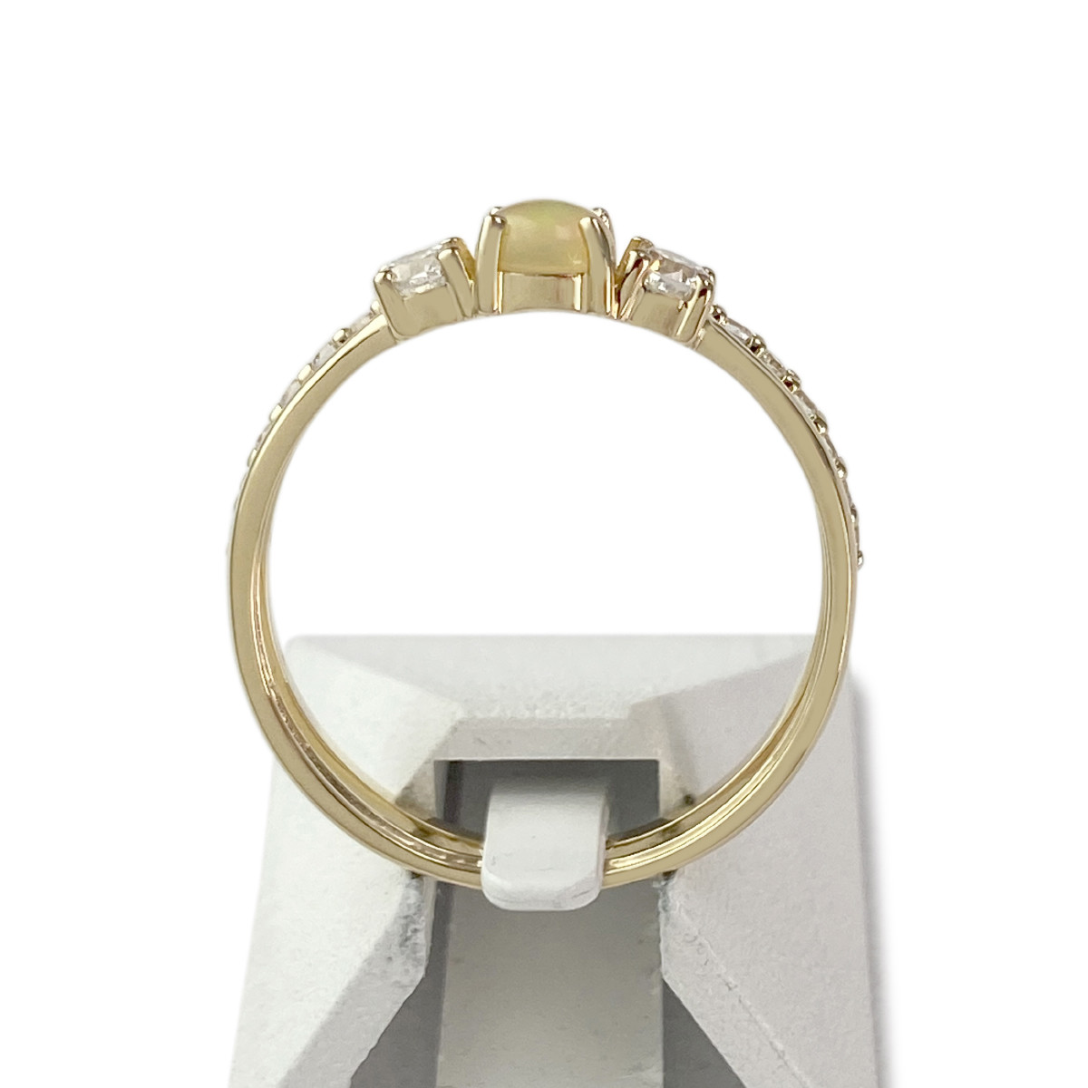 Bague d'occasion or 750 jaune opale zirconias - vue 3