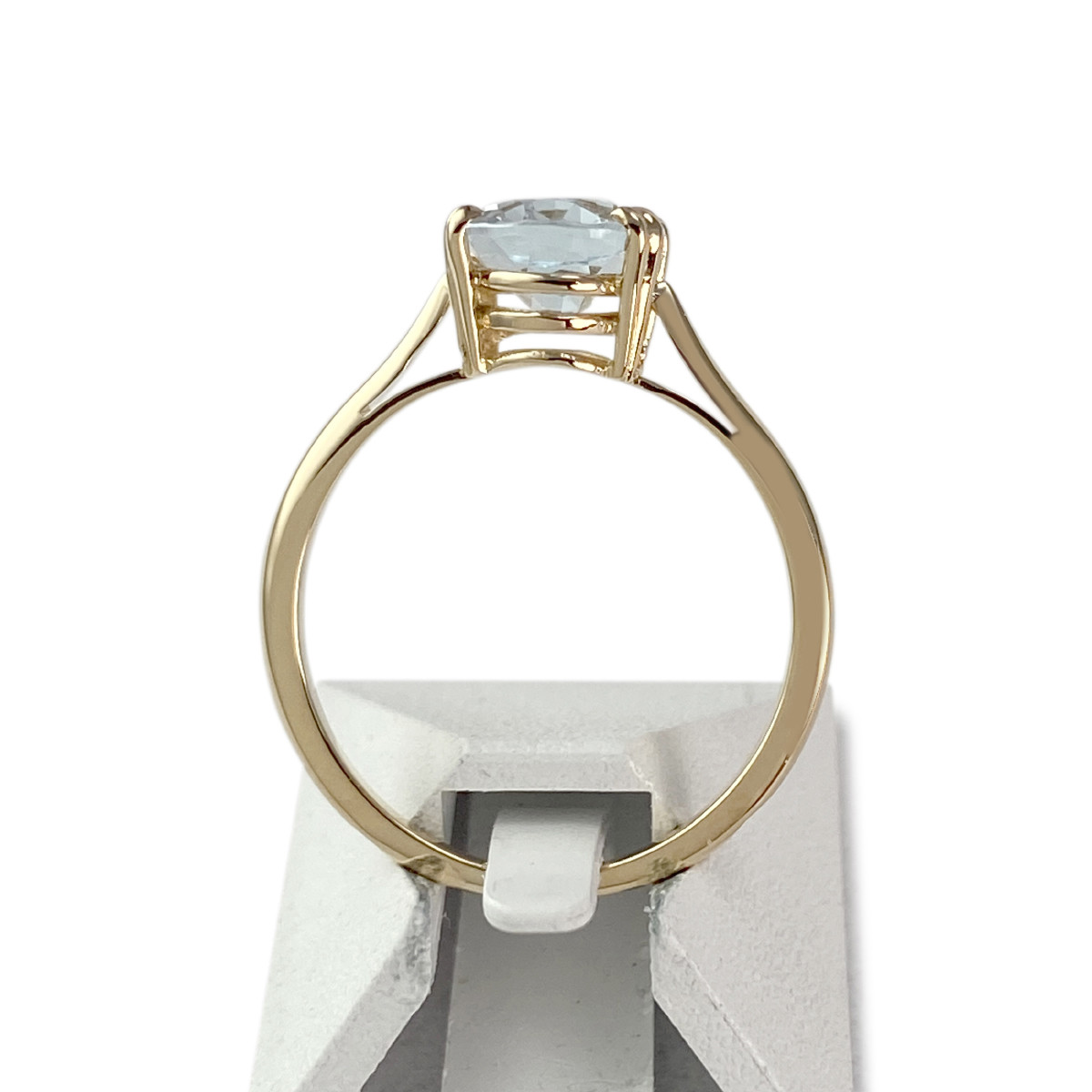 Bague d'occasion or 750 jaune aigue marine - vue 3