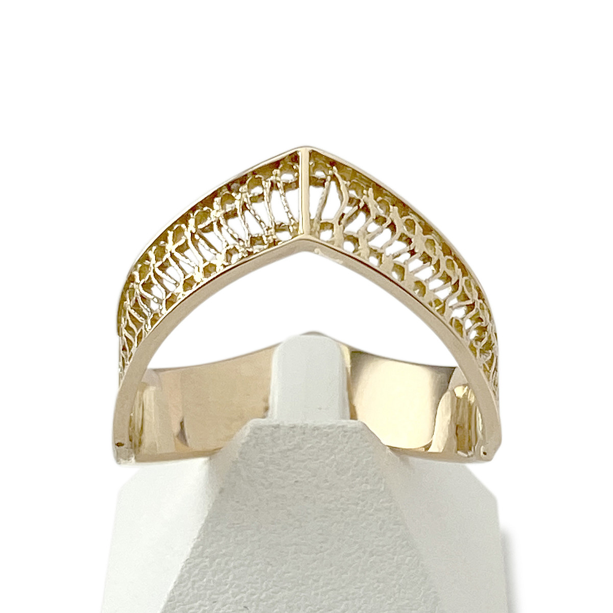 Bague d'occasion or 585 jaune filigrane