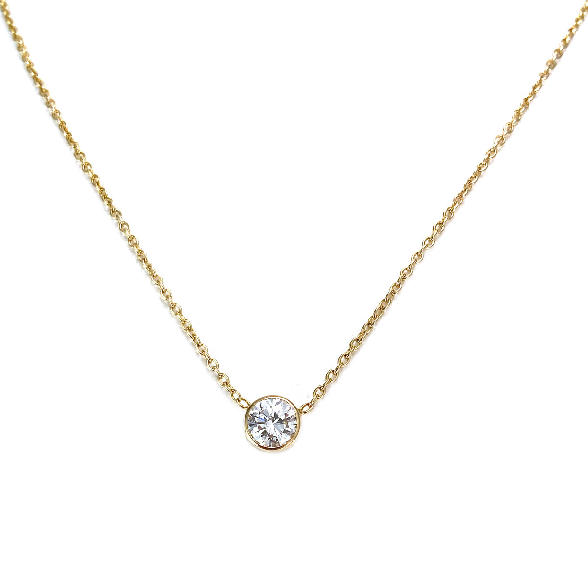 Collier d'occasion or 750 jaune diamant 37 cm