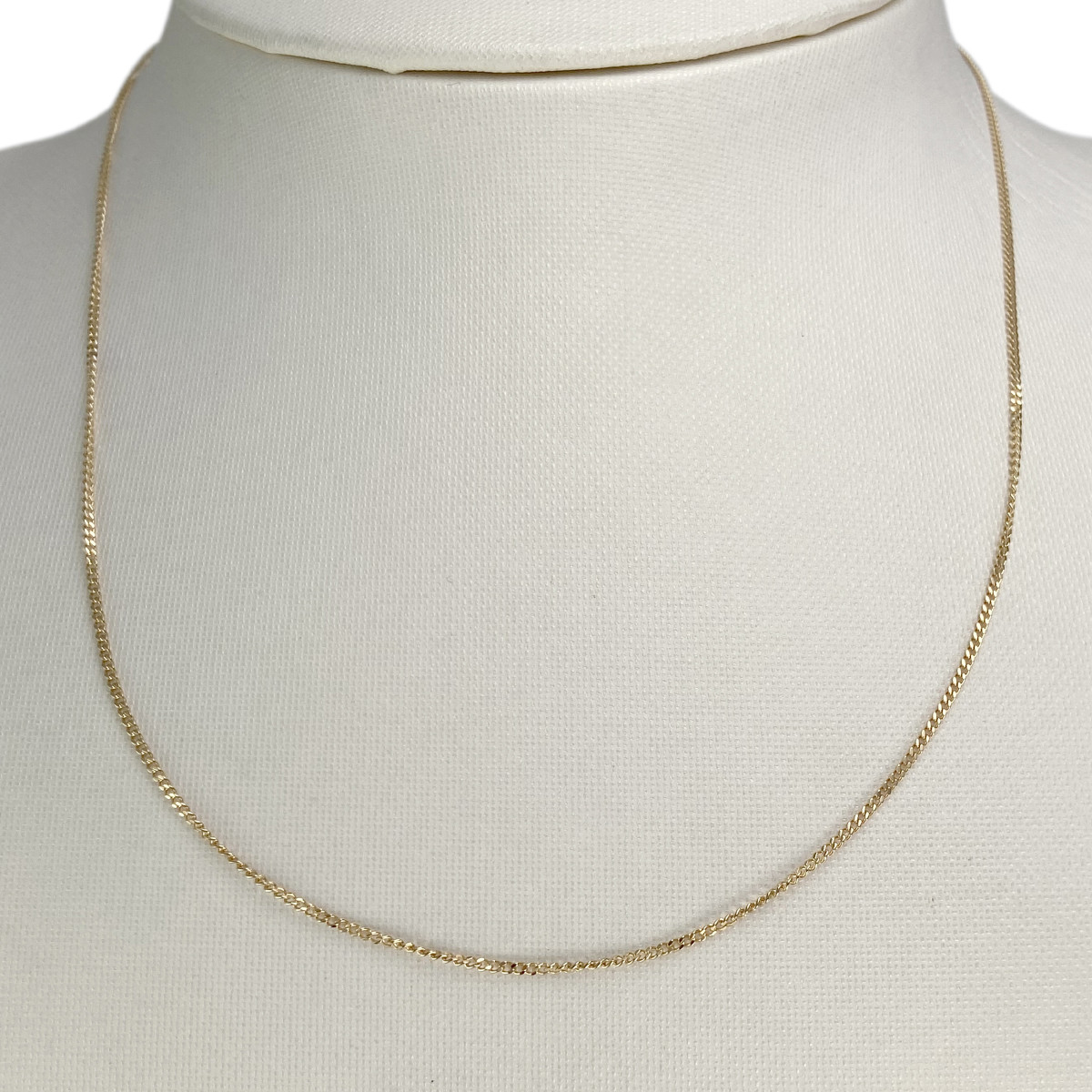 Chaîne d'occasion or 750 jaune maille gourmette 42 cm - vue 2