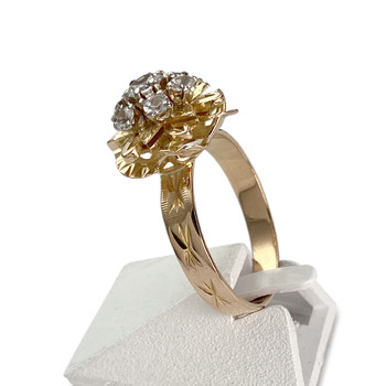 Second-hand 2 gold 750 synthetic spinel ring