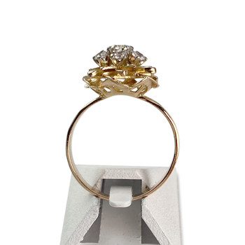 Second-hand 2 gold 750 synthetic spinel ring