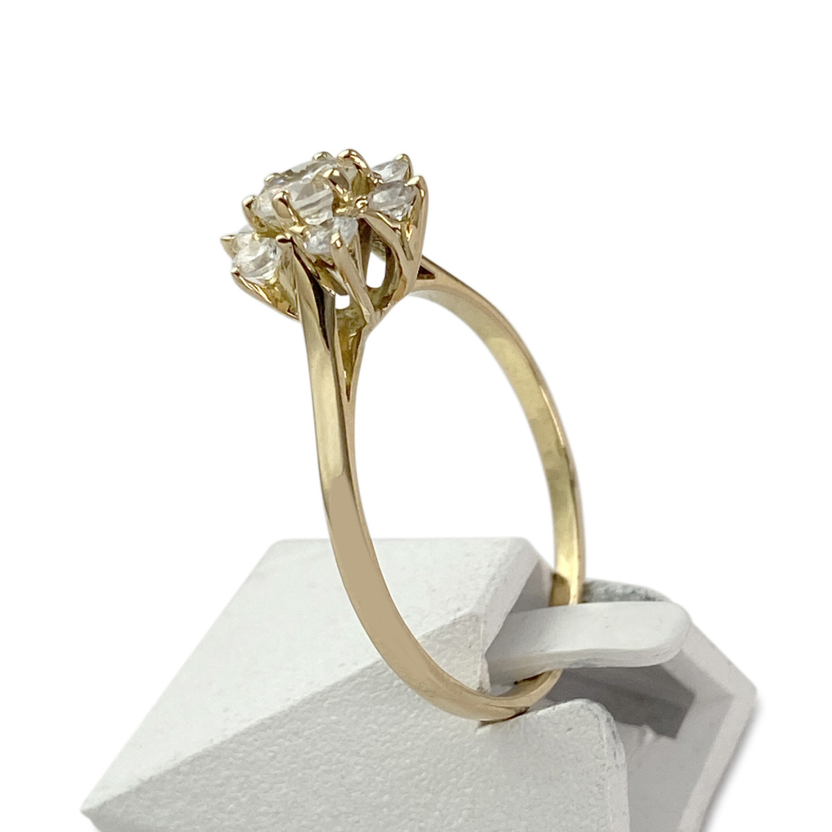 Bague d'occasion or 750 jaune zirconias - vue 2