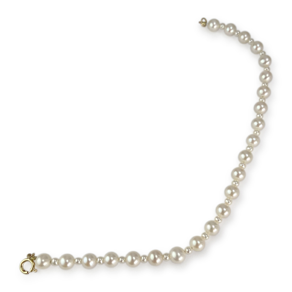 Bracelet d'occasion or 750 jaune perles de culture 19 cm - vue 2