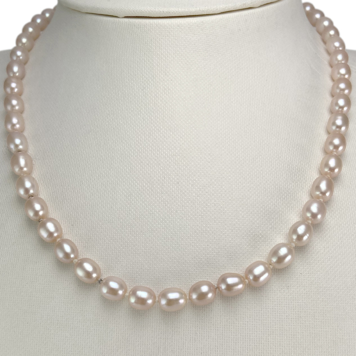 Collier d'occasion or 750 jaune perles de culture rosées 43 cm - vue 2