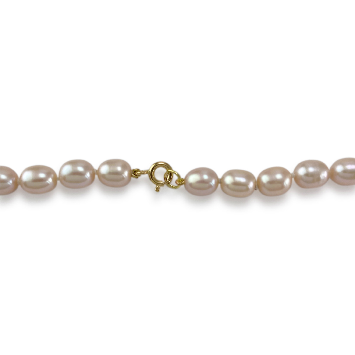 Collier d'occasion or 750 jaune perles de culture rosées 43 cm - vue 3