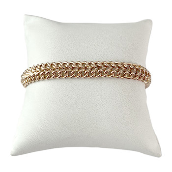 Bracelet d'occasion or 750 rose maille fantaisie 19,5 cm