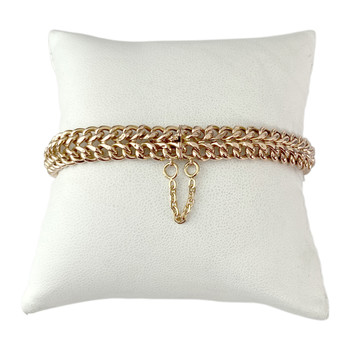 Bracelet d'occasion or 750 rose maille fantaisie 19,5 cm