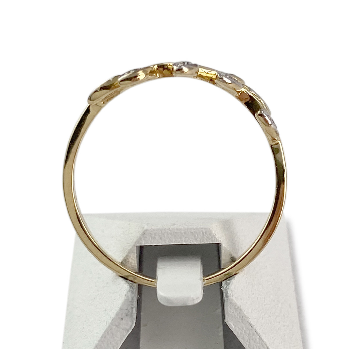 Bague d'occasion or 750 2 tons diamants - vue 3