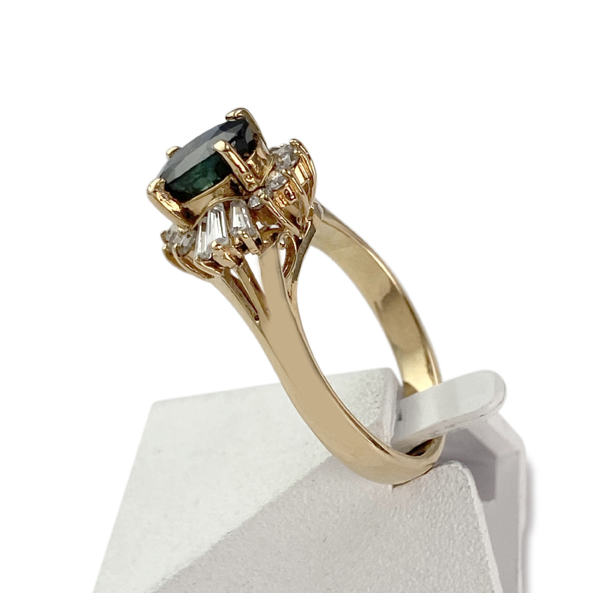 Bague d'occasion or 585 jaune saphir zirconias - vue 2