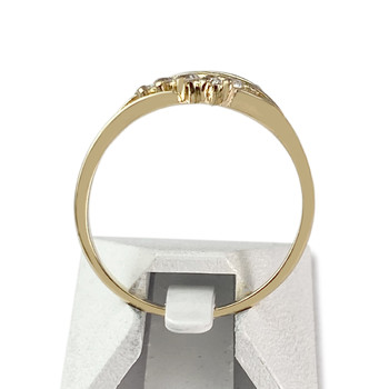 Second-hand gold ring 750 yellow diamonds