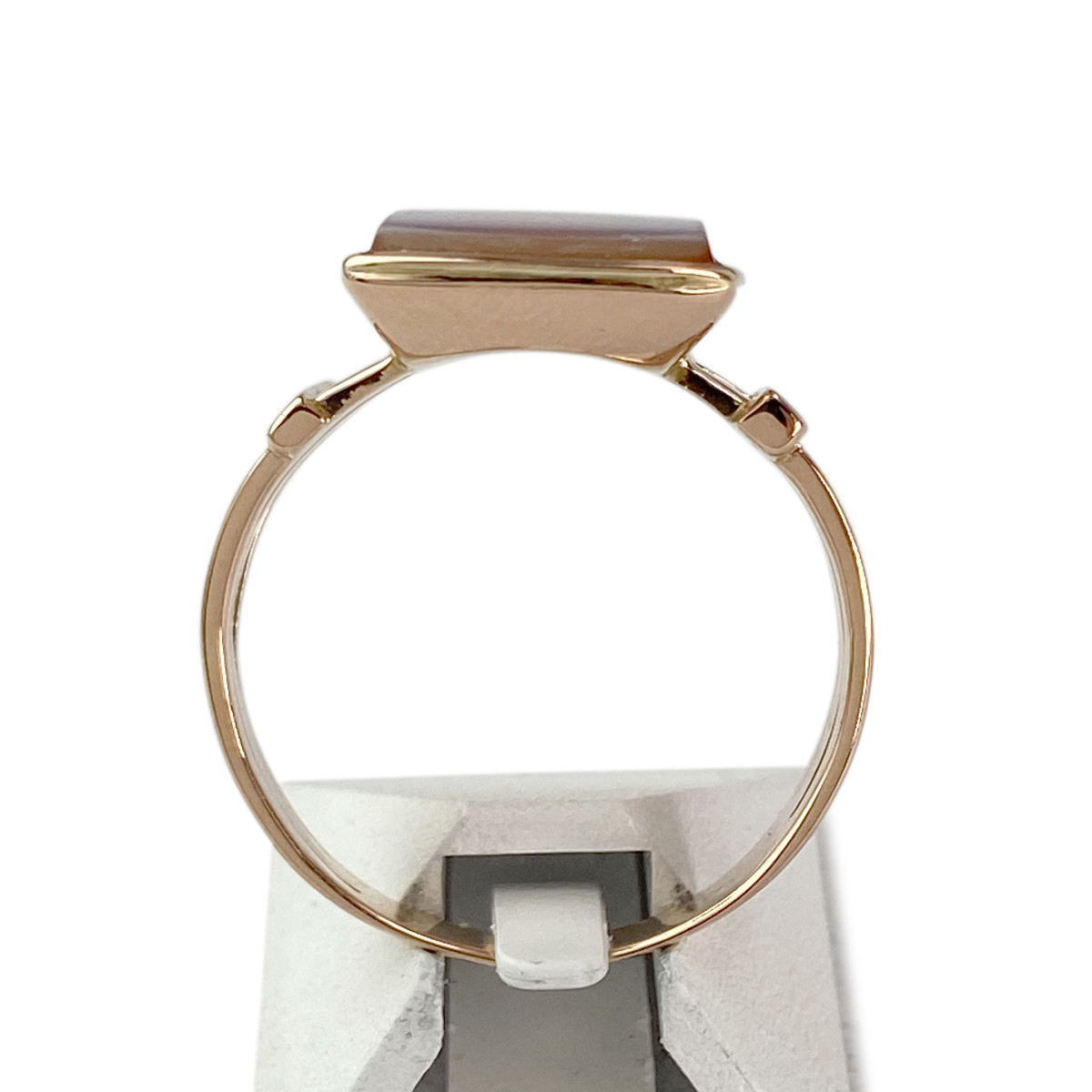 Bague d'occasion or 750 rose agate - vue 3