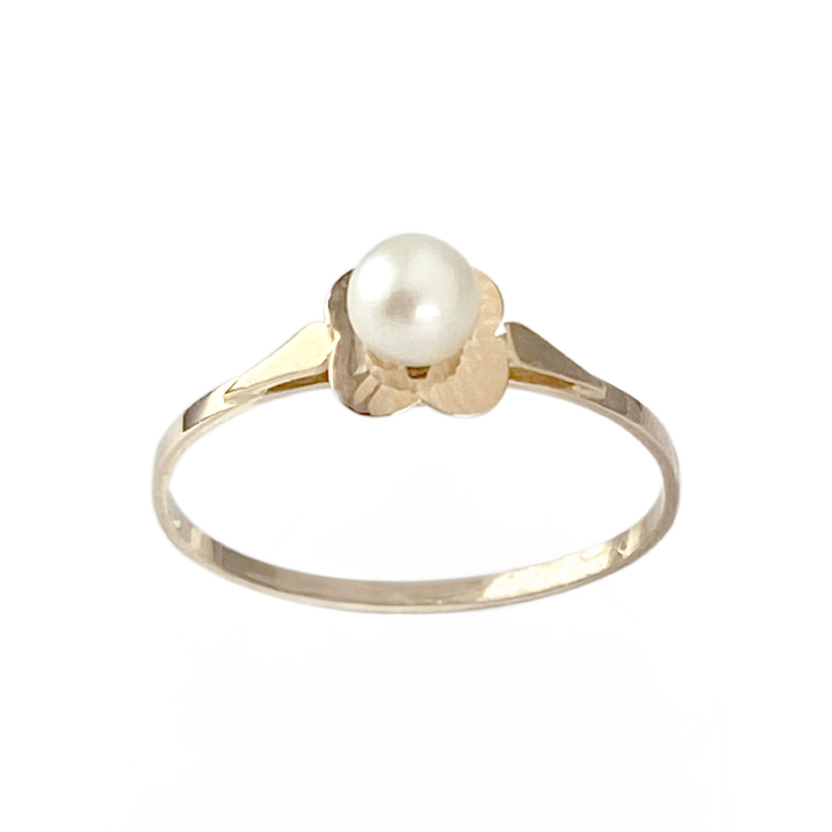 Bague d'occasion or 750 rose perle de culture de Chine