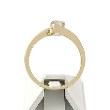 Solitaire d'occasion or 750 jaune diamant 0.25 carat