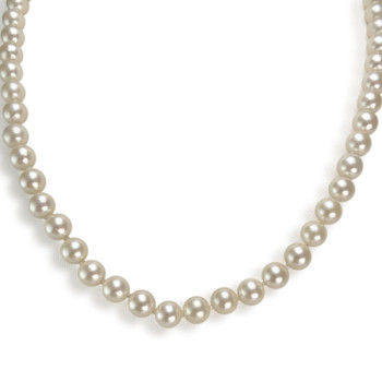 Collier d'occasion or 750 jaune perles de culture 46 cm