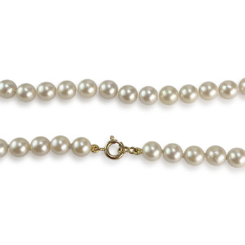 Collier d'occasion or 750 jaune perles de culture 46 cm