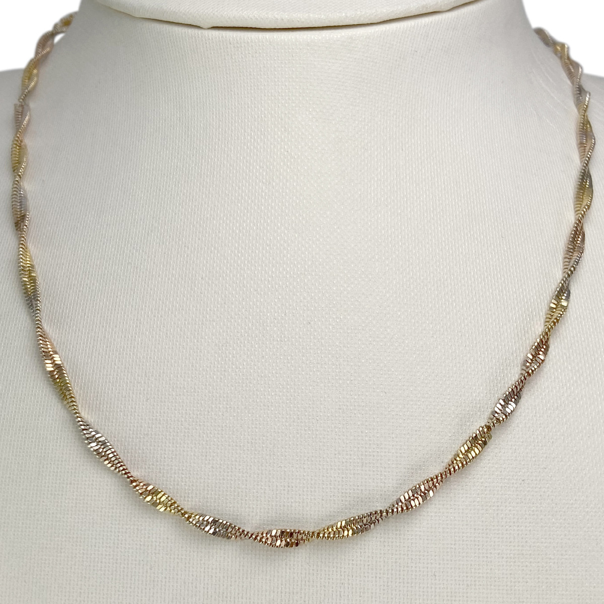 Collier d'occasion or 750 3 tons 43 cm - vue 2
