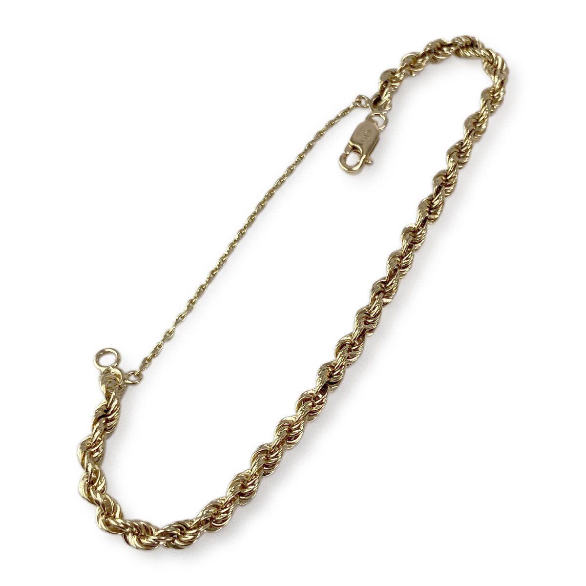 Bracelet d'occasion or 750 jaune maille corde 19 cm - vue 2
