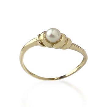 Bague d'occasion or 750 jaune perle de culture