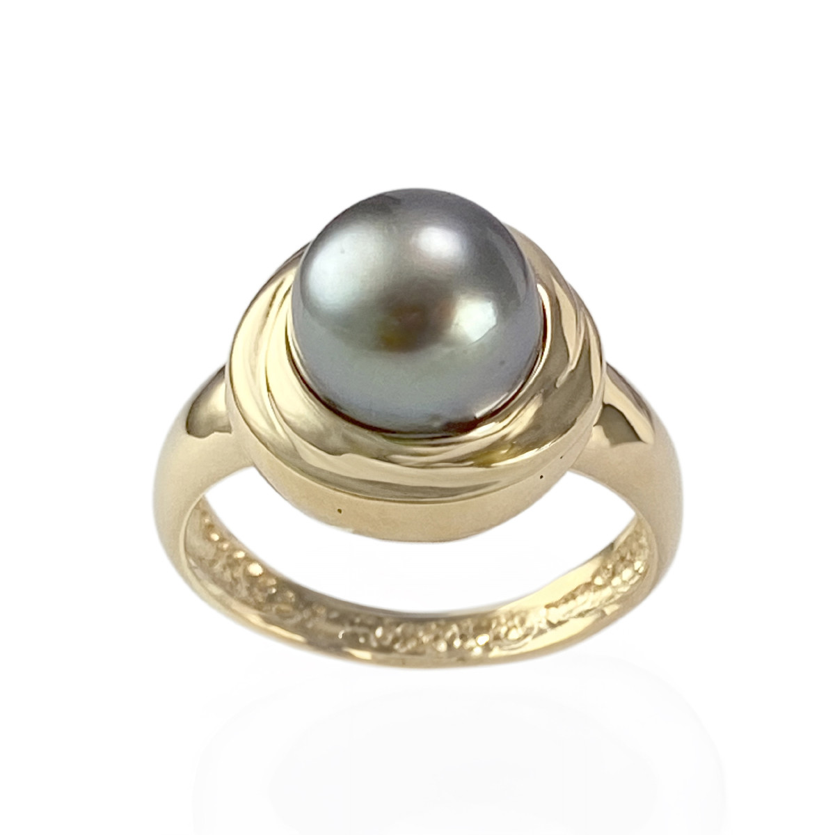Bague d'occasion or 750 jaune perle de Tahiti