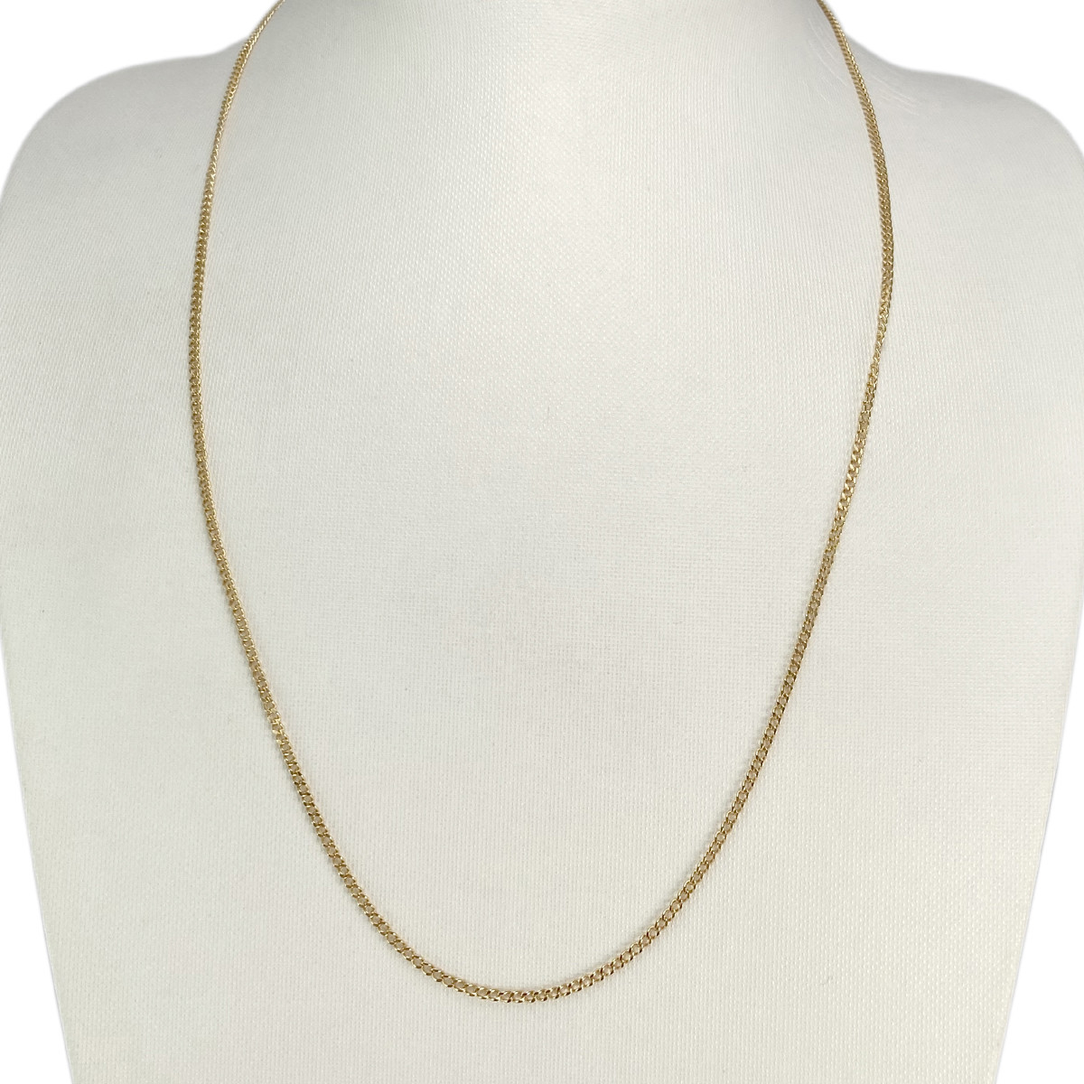 Chaine d'occasion or 750 jaune maille gourmette 55 cm - vue 2